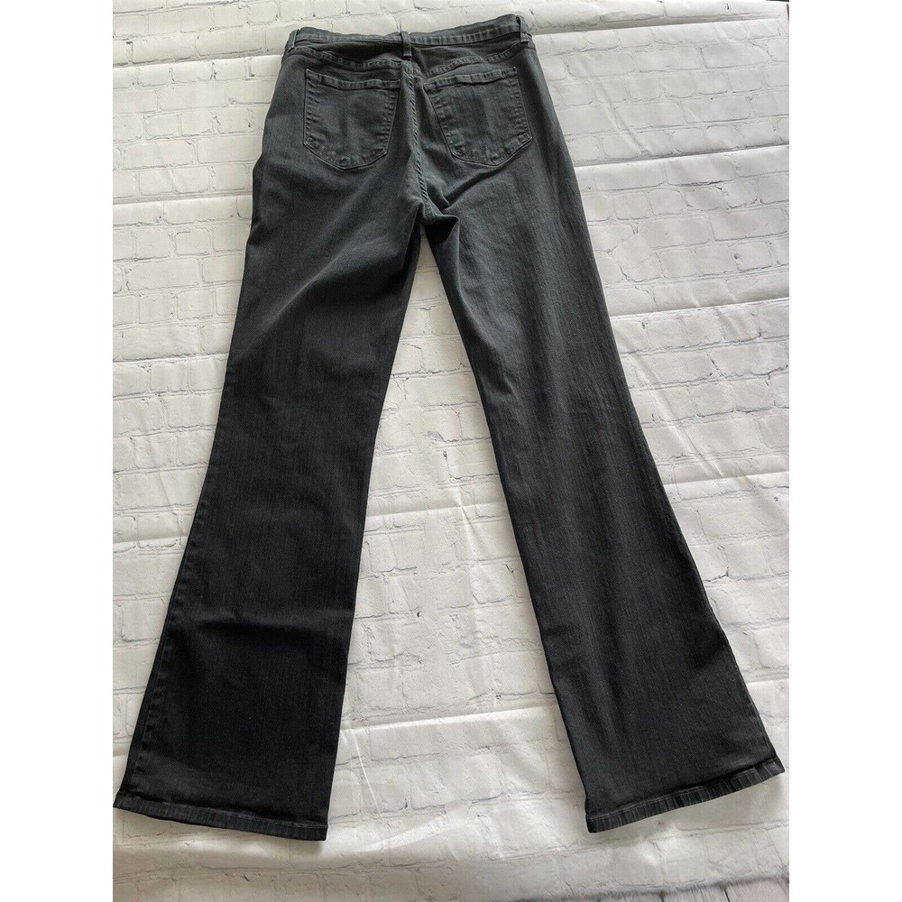 NYDJ Sarah Classic Bootcut Jeans Womens 12 Black P400B Made in USA Cotton